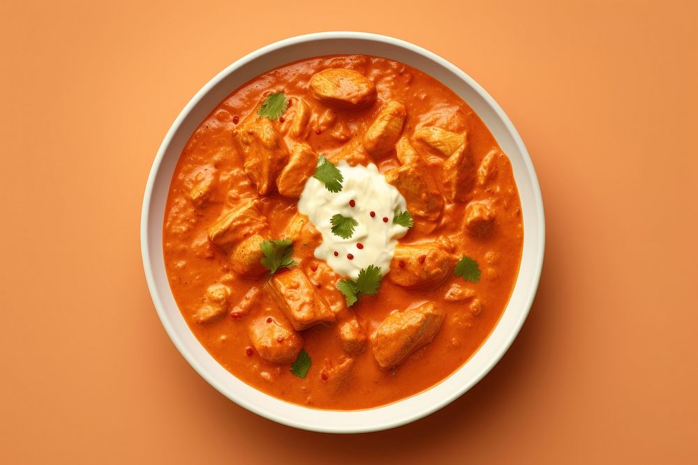 Butter chicken curry food meal.