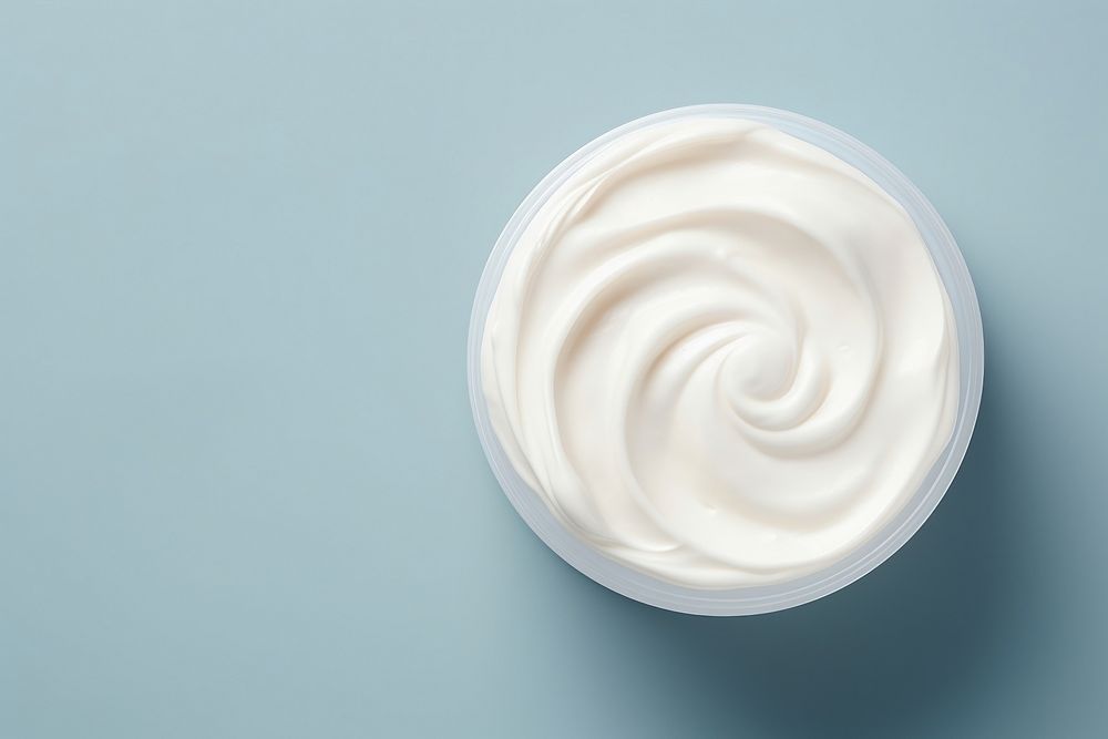 Cream dessert circle yogurt.