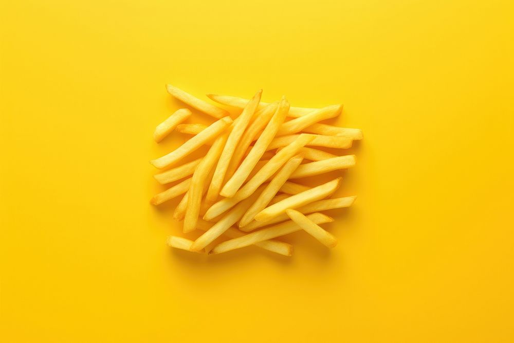French fries yellow freshness abundance.