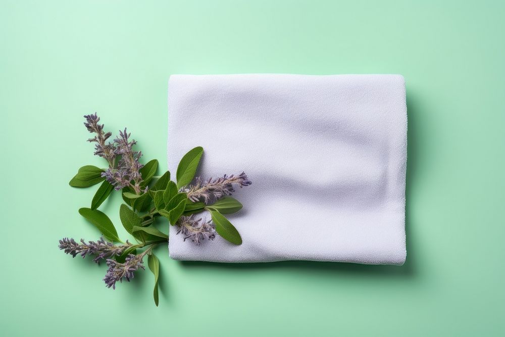 Spa towel lavender flower plant.