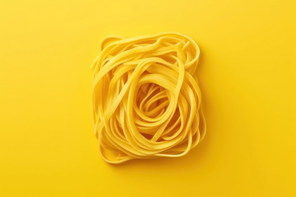Thai noodle yellow fettuccine spaghetti.