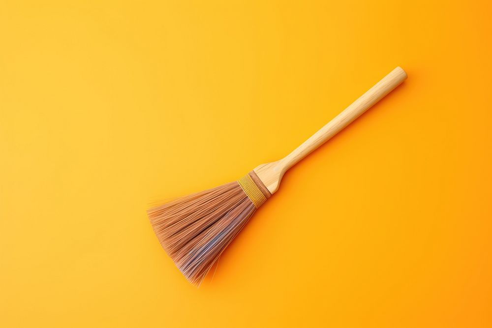 Broom brush tool yellow.