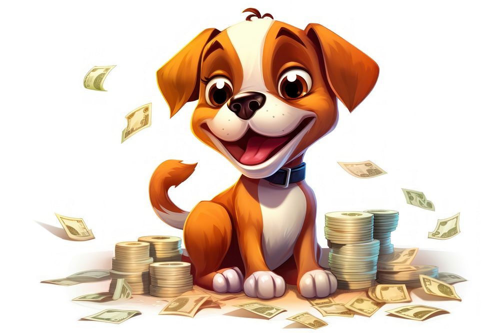 Cartoon mammal animal money.