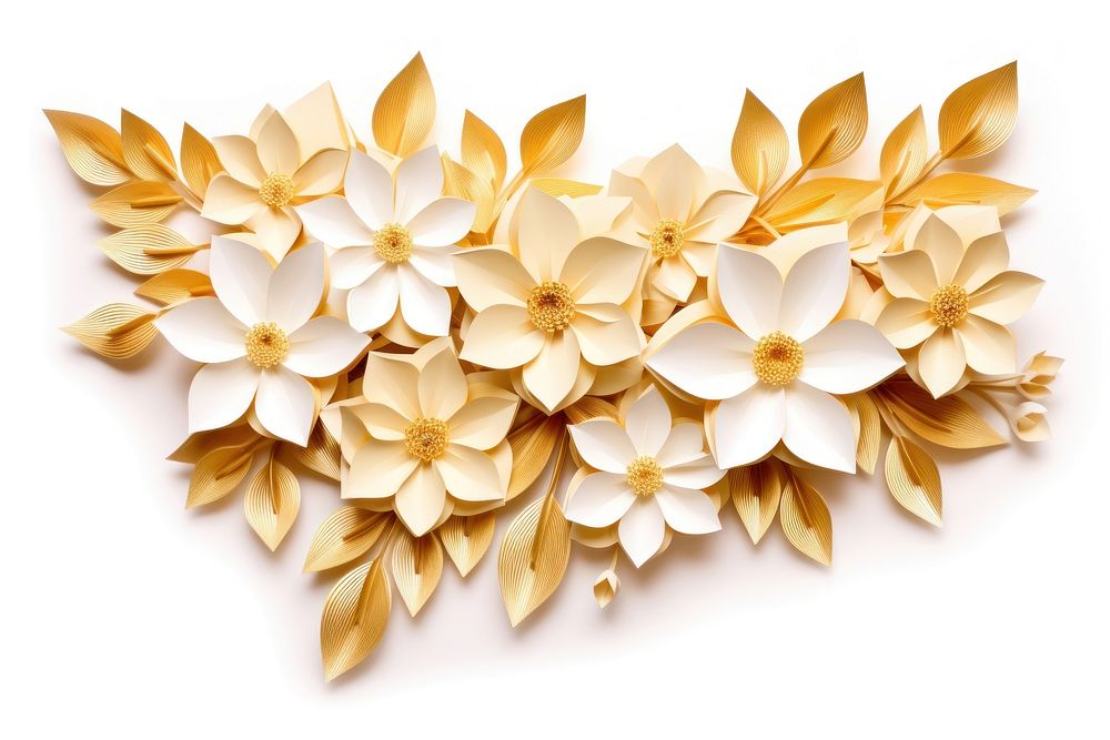 Gold flower floral border petal plant white.