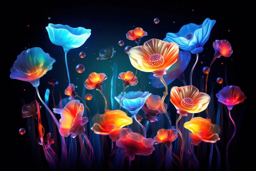 Flowers underwater jellyfish outdoors.