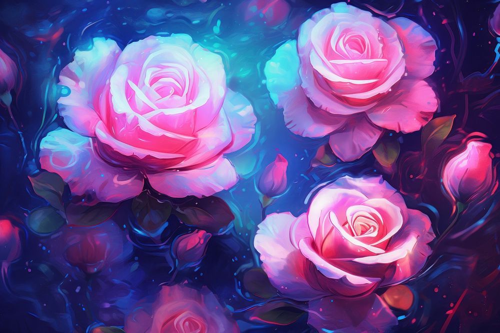 Pink roses underwater pattern backgrounds.