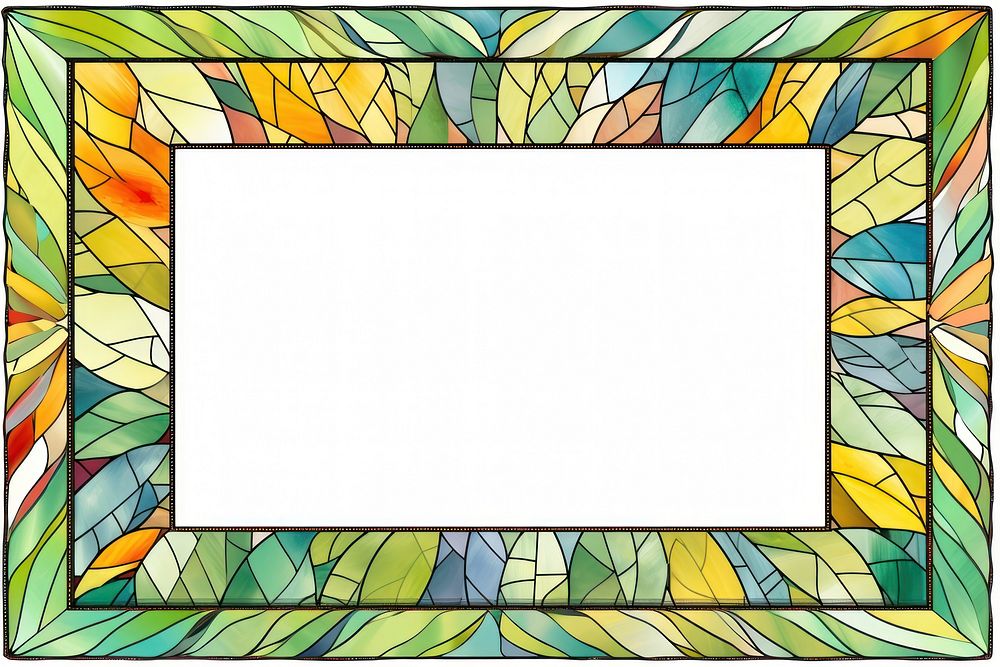 Botanical backgrounds frame glass.