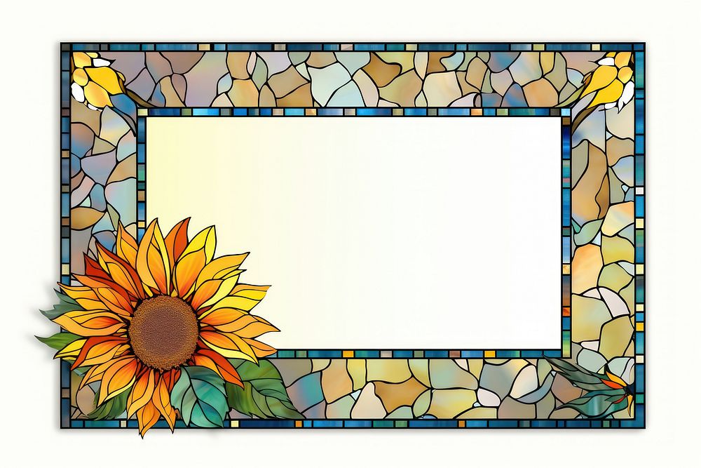 Sunflower art backgrounds frame.