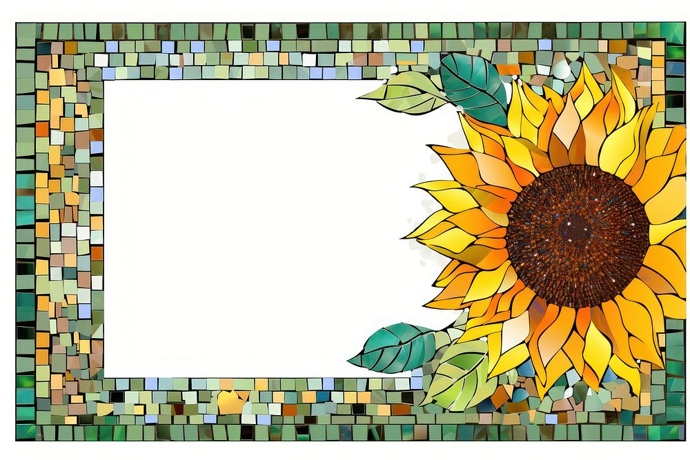 Sunflower mosaic art backgrounds.