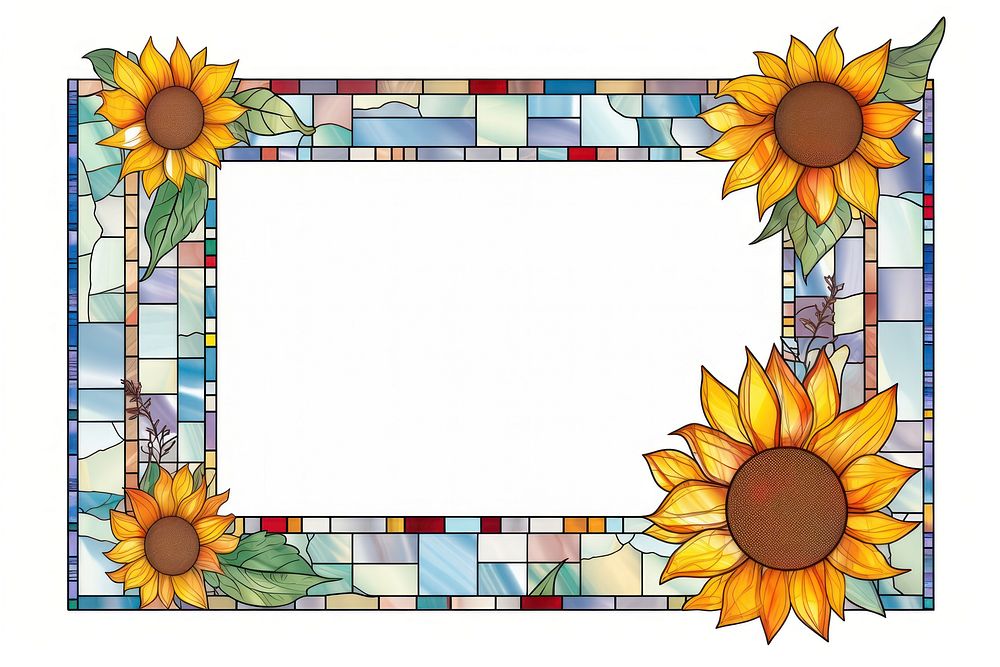 Sunflower backgrounds frame art.