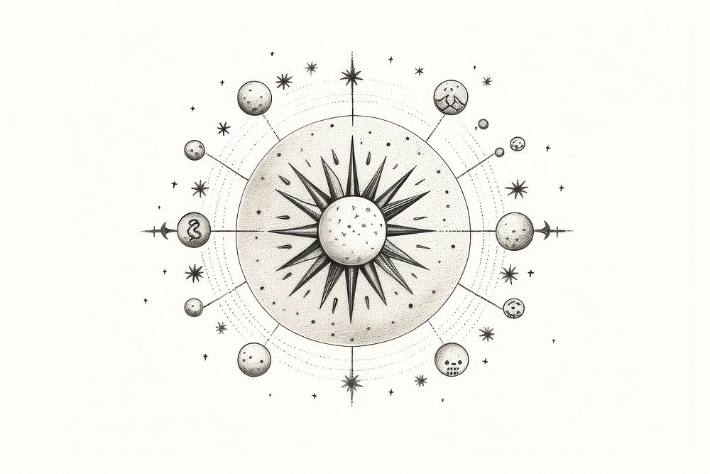 Astrology drawing line chandelier.