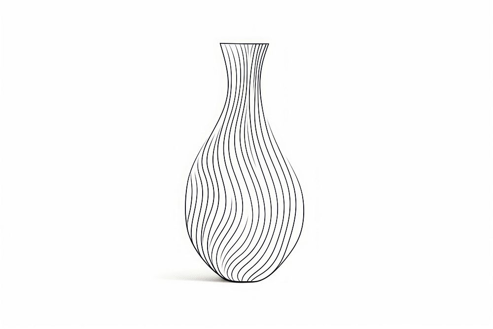 Vase vase drawing line.
