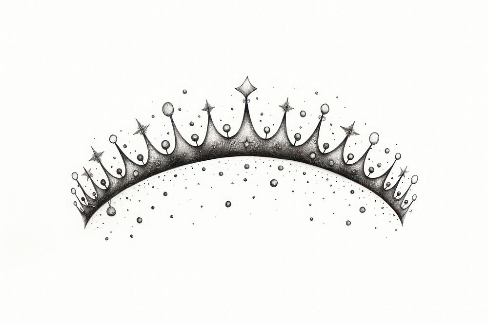 Crown drawing crown tiara.
