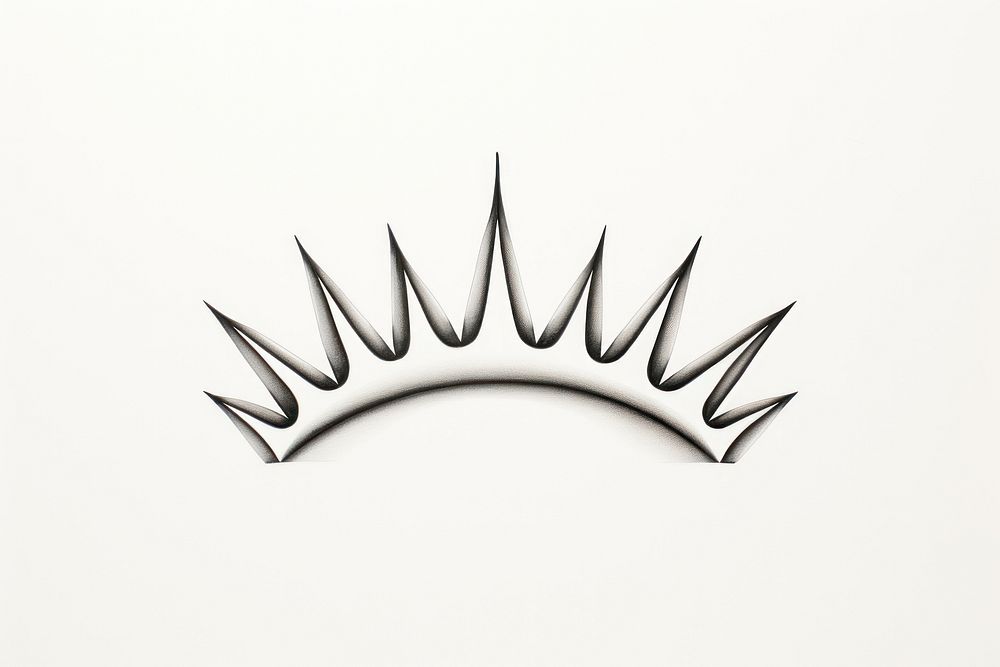 Crown drawing line logo.