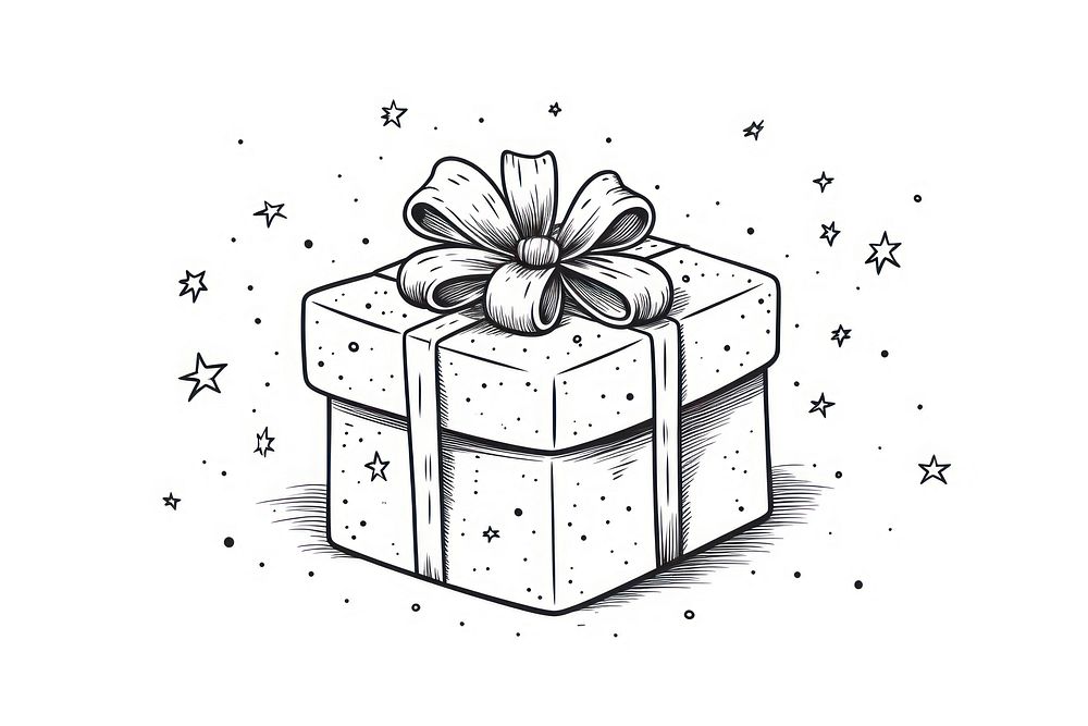 Gift box gift drawing celebration.