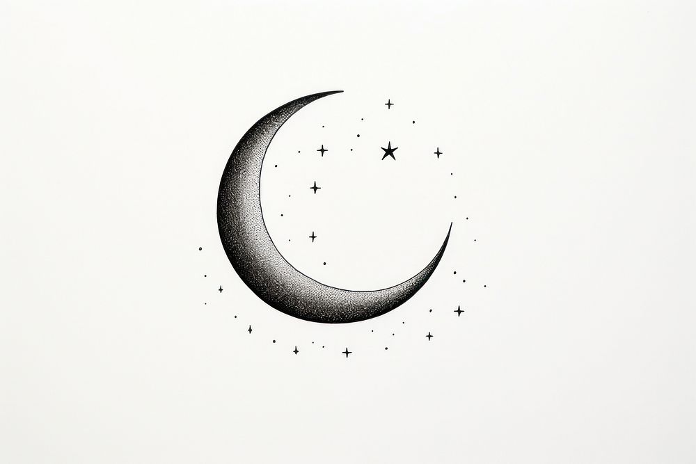 Crescent moon astronomy crescent drawing.