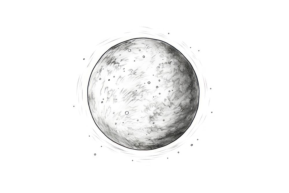 Planet astronomy drawing sphere.