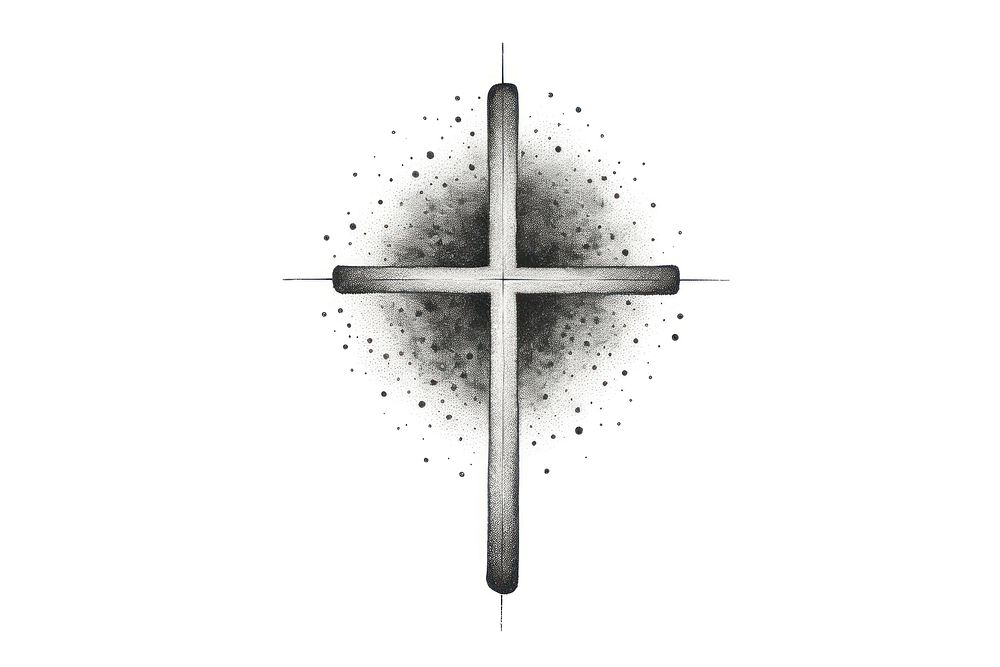 Cross drawing symbol cross.