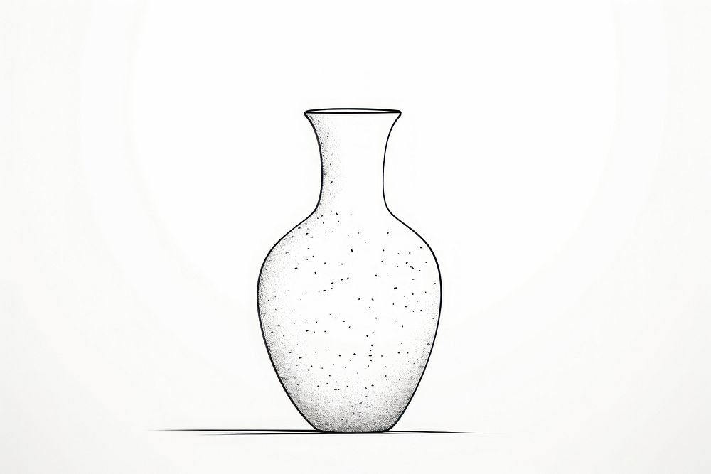 Vase vase drawing glass.