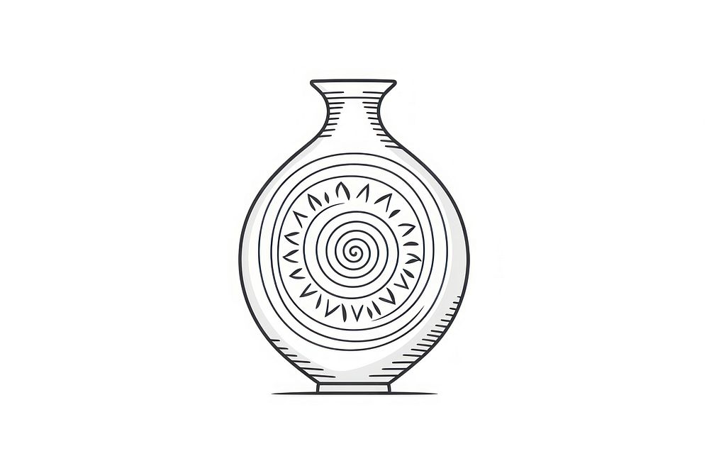 Vase vase pottery drawing.
