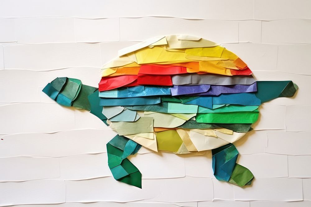 Turtle art origami paper.