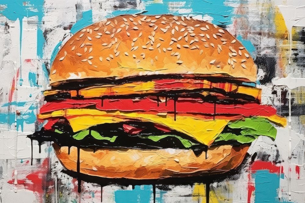 Burger burger food art.