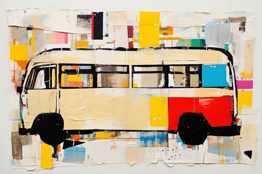 Bus bus art painting.