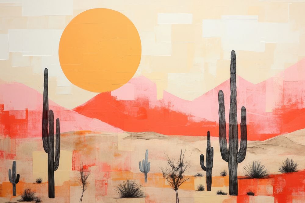 Desert art outdoors painting.