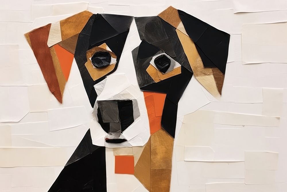Dog art collage representation.
