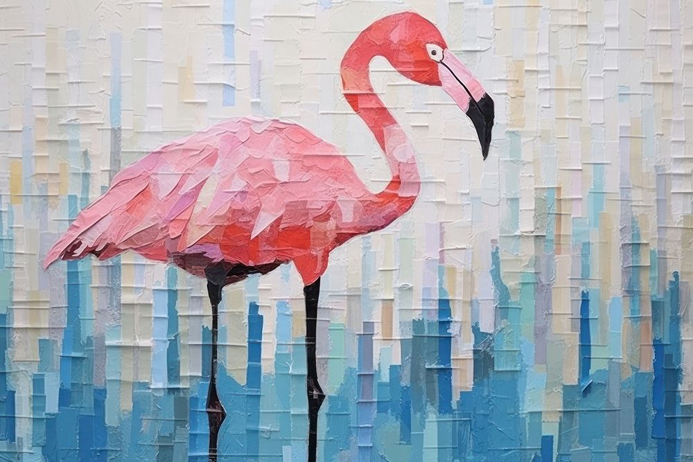 Flamingo animal bird art.