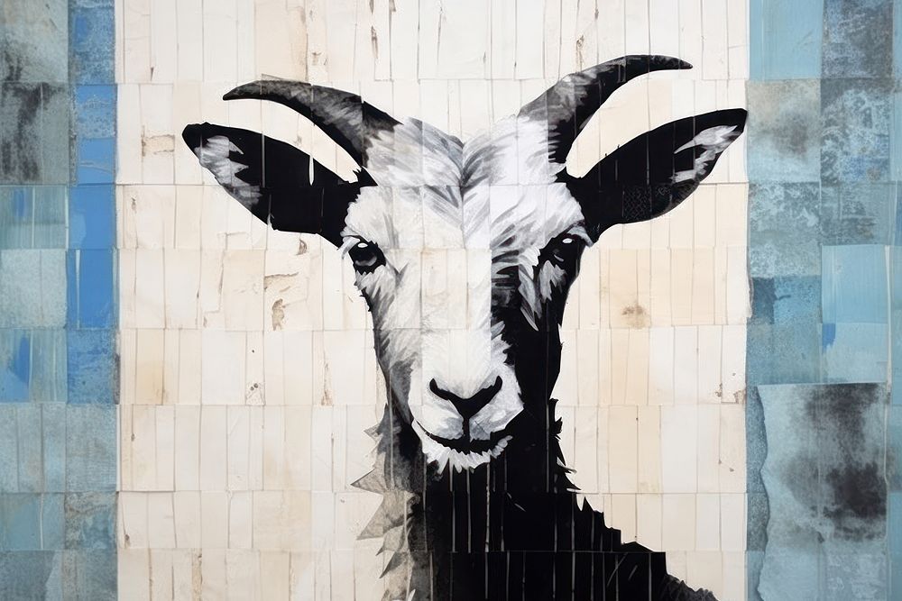 Goat art livestock painting.