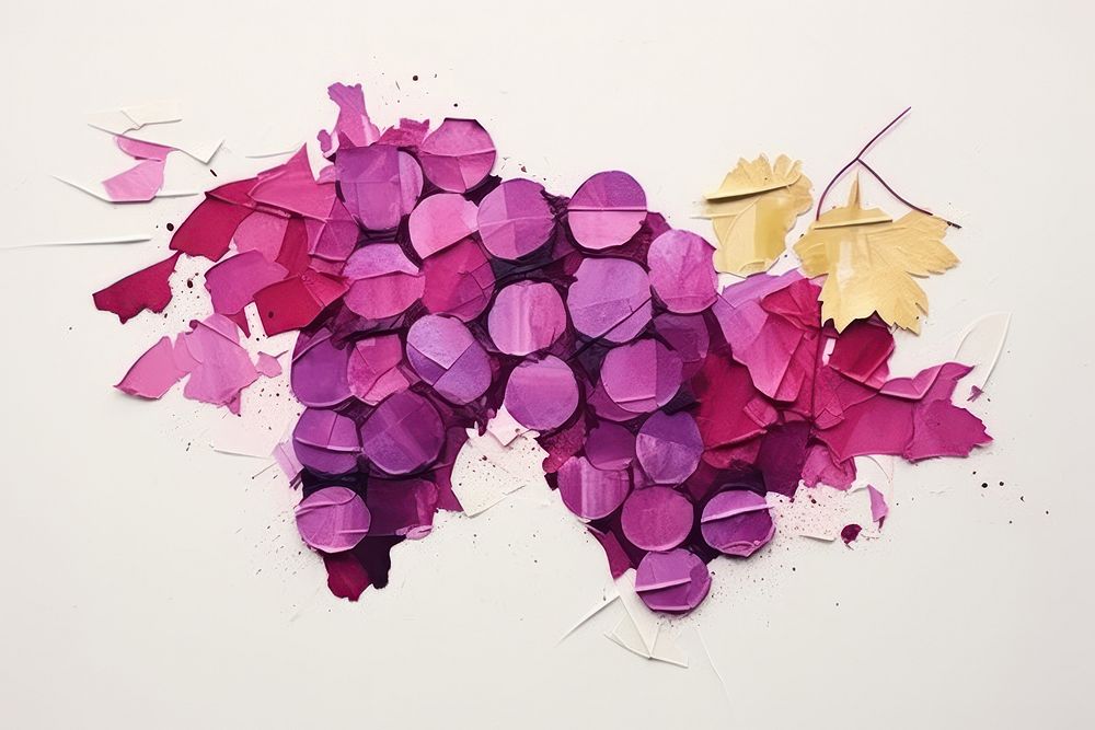 Grapes art purple petal.
