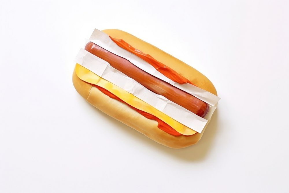 Hotdog jewelry capsule ketchup.