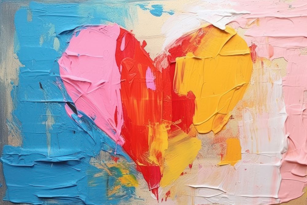 Love art abstract painting.