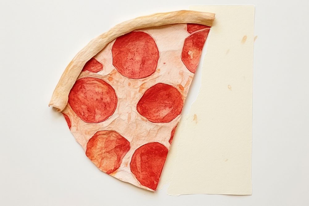 Pizza paper food art.