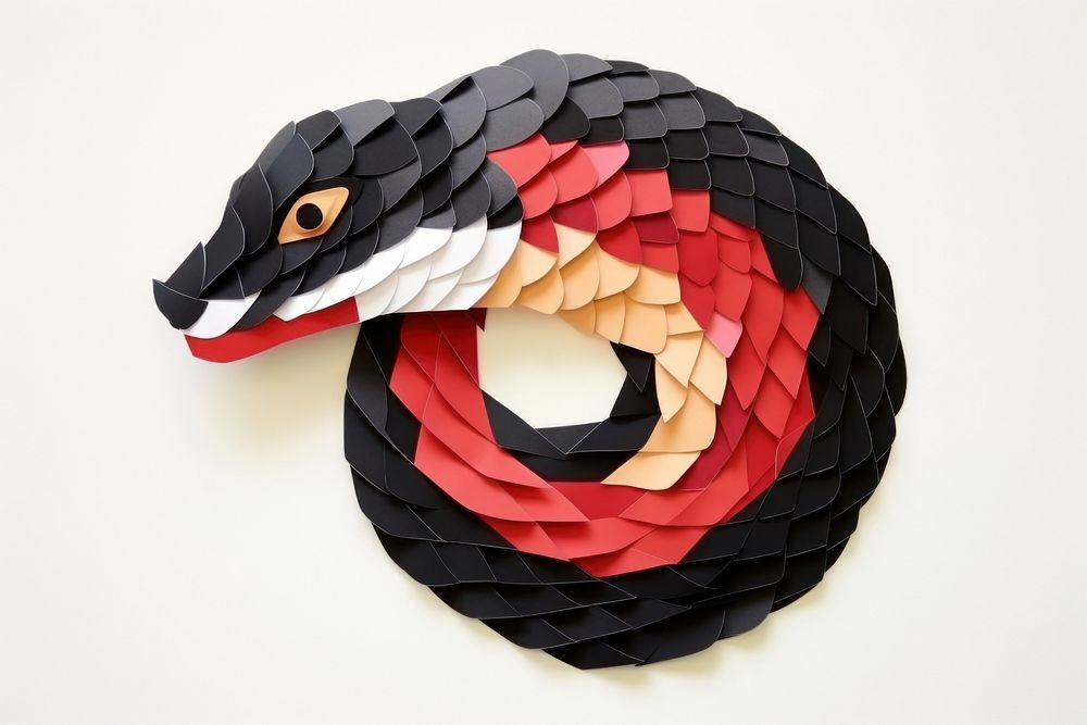 Python art origami animal.
