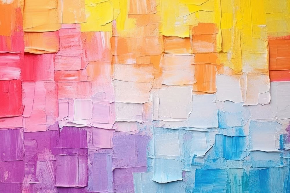 Rainbow art abstract painting.