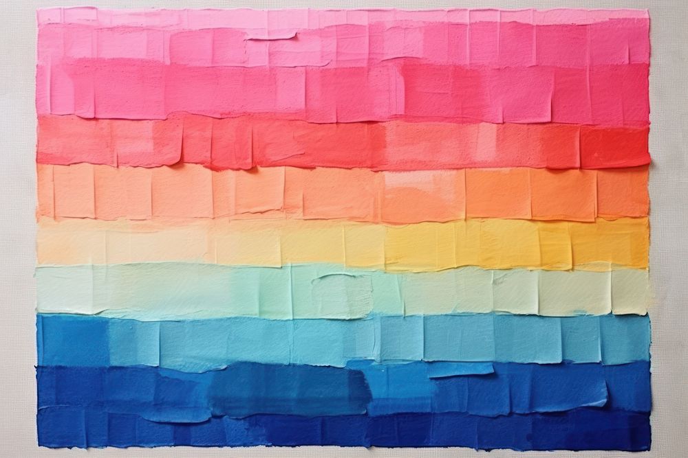 Rainbow art abstract painting.