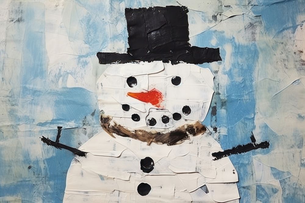 Snowman snowman winter art.