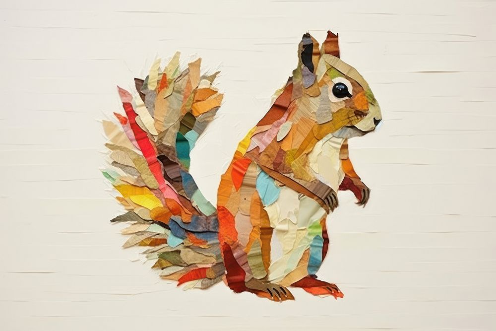 Squirrel art painting animal.