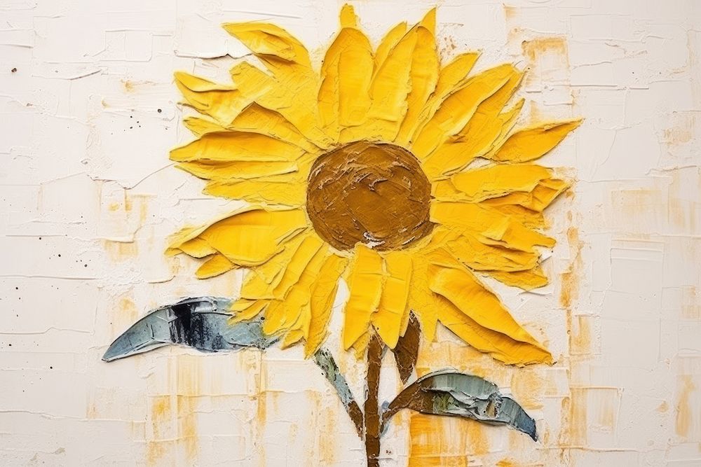 Sunflower plant art representation.