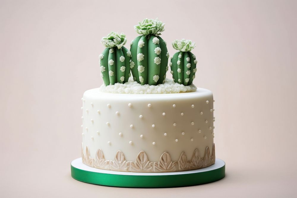 Cactus cake dessert plant food.