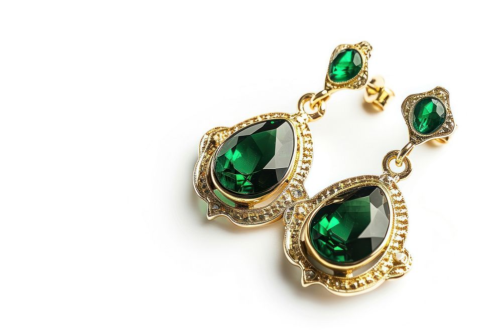 Earrings gemstone jewelry emerald.