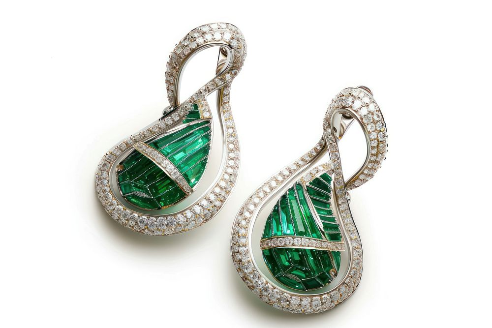 Earrings gemstone jewelry emerald.