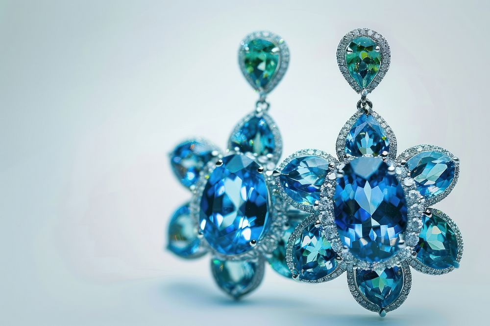 Earrings turquoise gemstone jewelry.