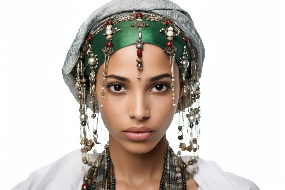 Libyan culture necklace portrait jewelry.