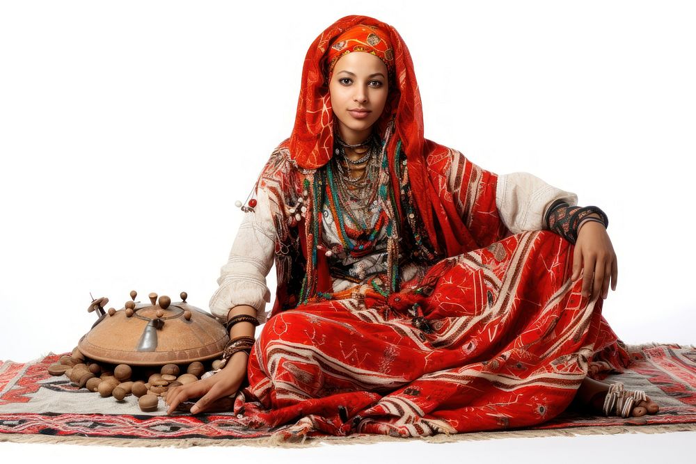 Libyan culture adult white background spirituality.