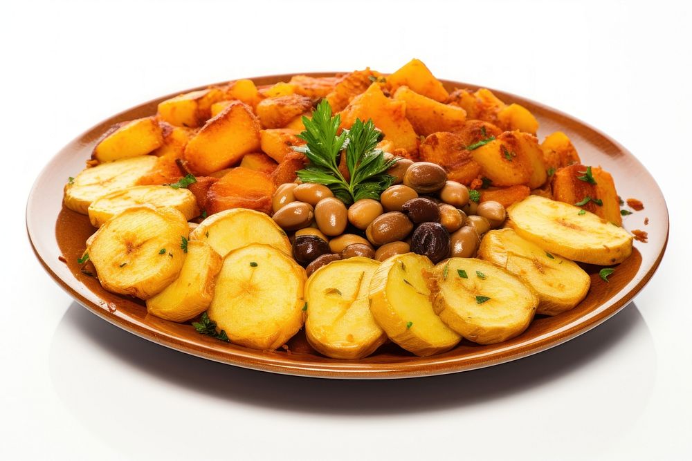 Libyan food plate plant meal.