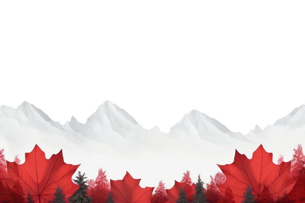 Maple leaf mountain border backgrounds outdoors nature.