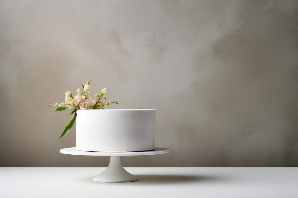 Minimal birthday cake flower table plant.